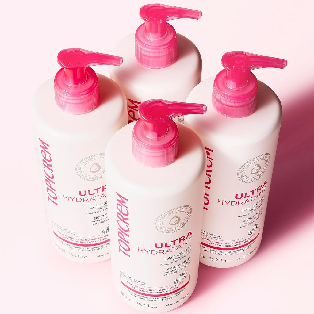 - Ultra Hydratant Lait Corps - Hydrate 48H, Relipide, Protège La Peau - Texture Onctueuse, Odeur Délicate - Crème Hydratante Pour Peaux Sensibles - Fabrication Française - 500 Ml