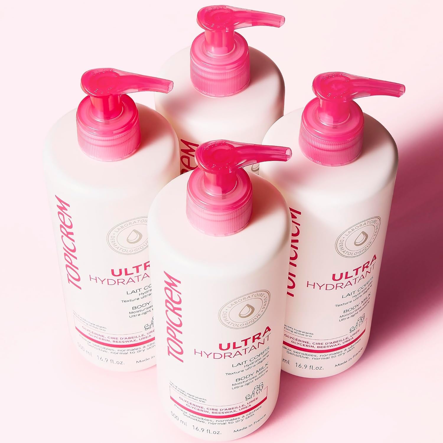 - Ultra Hydratant Lait Corps - Hydrate 48H, Relipide, Protège La Peau - Texture Onctueuse, Odeur Délicate - Crème Hydratante Pour Peaux Sensibles - Fabrication Française - 500 Ml