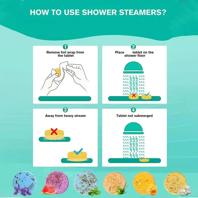 24Pcs Shower Steamers Advent Calendar Kit Aromatherapy Shower Bombs Self Care and Relaxation Stress Relief Bath Bombs