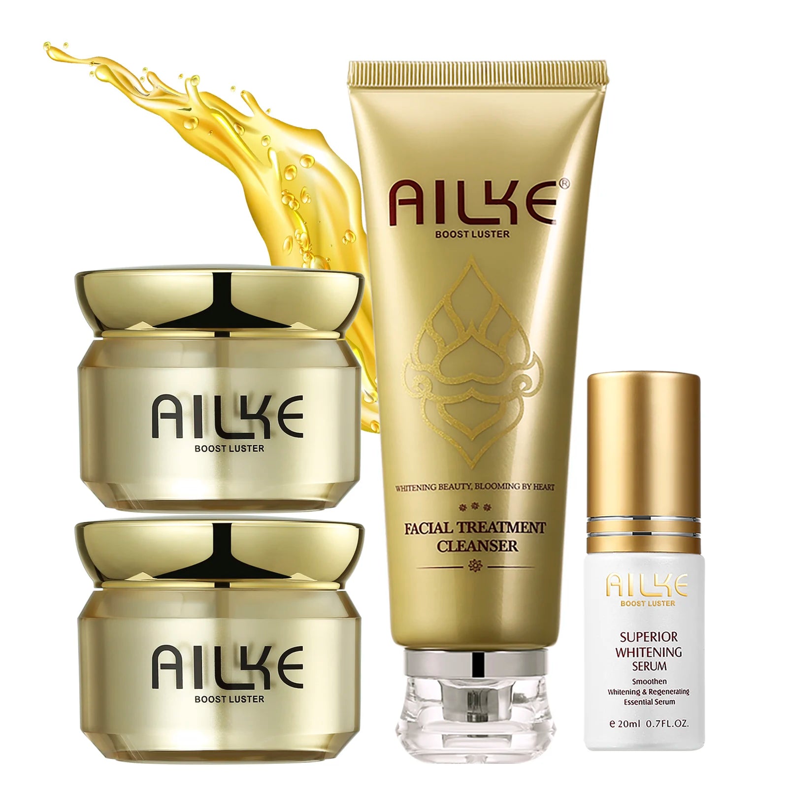 Whitening Face Care Set for All Skin Types, with Glutathione, Nicotinamide, Reduce Dark Spots, Freckles, Even Skin Tone