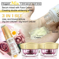 Lightenin Anti-Wrinkle Face Cream with Collagen, Hyaluronic Acid, Whitening Skin Care Women Facial Moisturizer Set