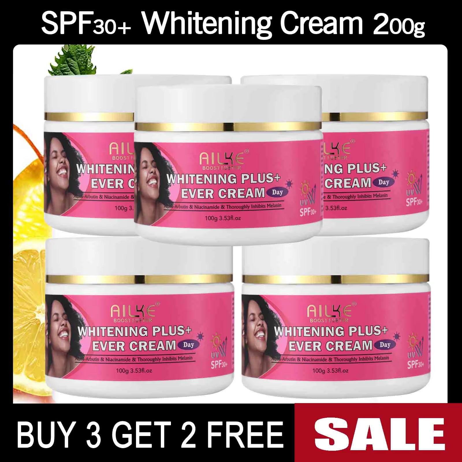 Natural Skin Brightening Set, Clean Darkness, Acne, Stains, Moisturize, Lightening, Smooth, Improve Rough and Dry Skin