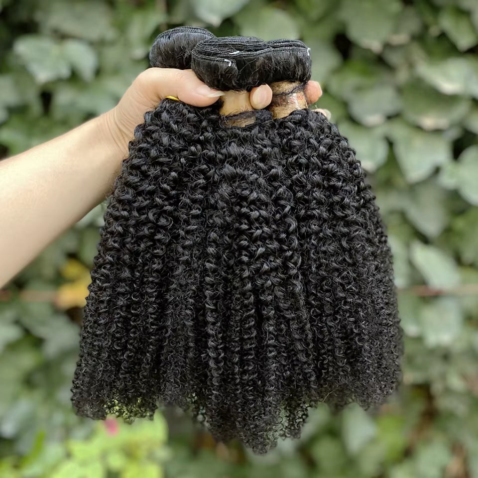 Afro Kinky Curly Bundles Deal Brazilian Afro Kinky Human Hair Weaving 3C/4A Hair Extensions Spot Goods Afro Hair Weave for Women