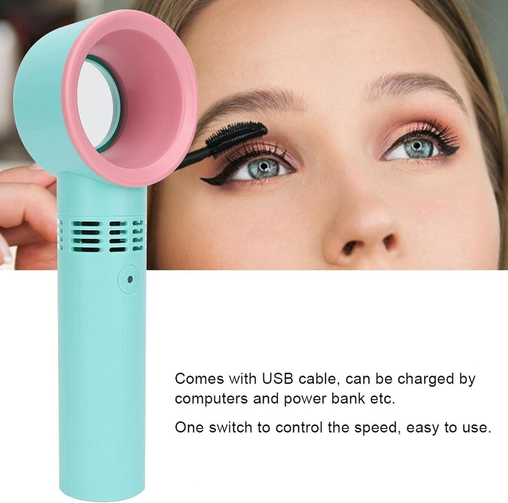 Mini Sèche Cils Sans Lame, Ventilateur Portable Rechargeable Par Usb Pour Extensions De Cils, Climatisation Essentielles a Main Cils/Maquillage/Enfants Fan Portatif Silencieux Extérieur, Intérieur