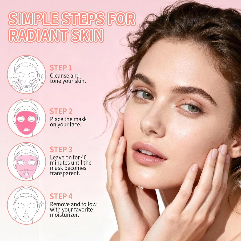 5 Pièces Bio-Collagen Real Deep Mask, Masque Collagene Visage Korean, Soins Pour Le Visage, Resserrement Des Pores, Traitement Des Rides
