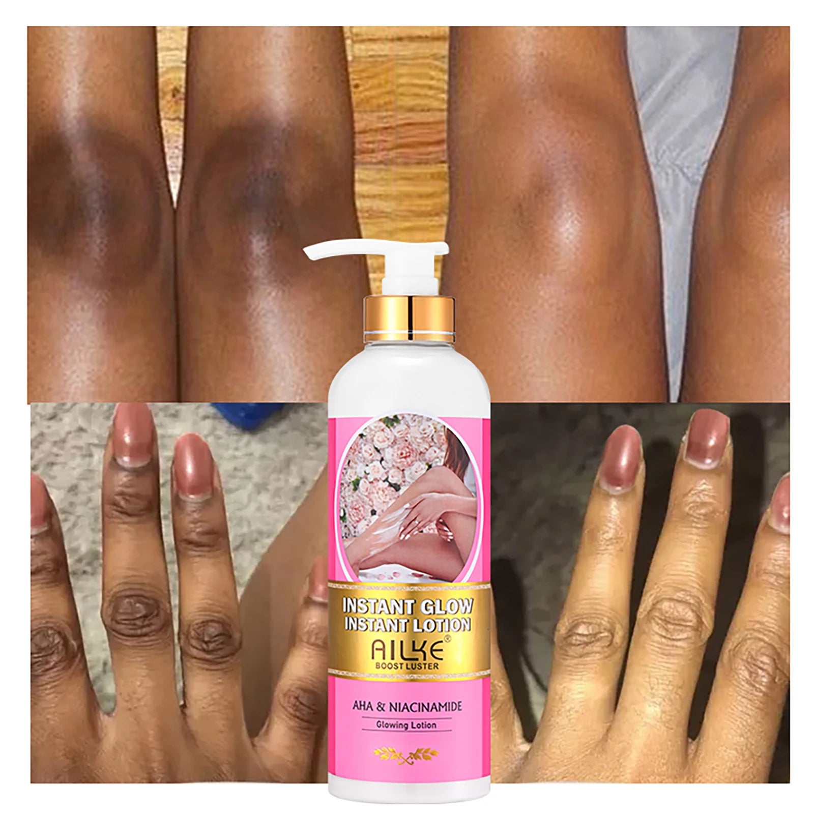 Natural Skin Brightening Set, Clean Darkness, Acne, Stains, Moisturize, Lightening, Smooth, Improve Rough and Dry Skin