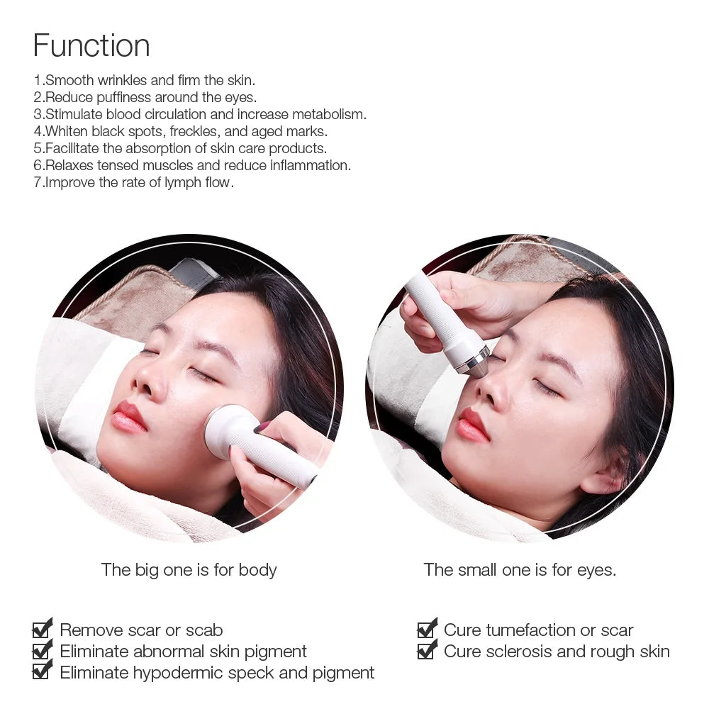 Ultrasonic Face Tightening Beauty Instrument High Frequency Face Massager Lifting Skin anti Aging Freckle Removal Skin Care Tool