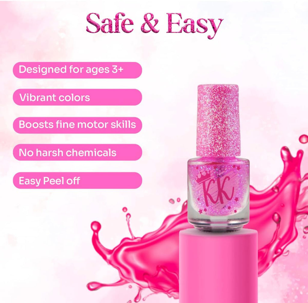 Kreativekraft Calendrier De L'Avent 2025 Fille Calendrier Compte À Rebours Noel Beauté Vernis À Ongles Pelable Maquillage Cadeau Pour Fille (Vernis)
