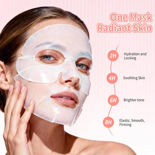 5 Pièces Bio-Collagen Real Deep Mask, Masque Collagene Visage Korean, Soins Pour Le Visage, Resserrement Des Pores, Traitement Des Rides