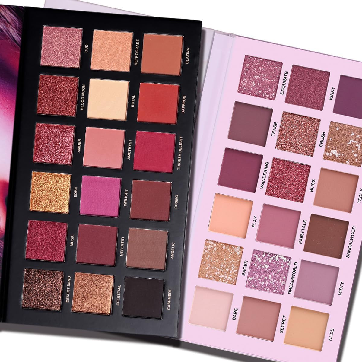 Twilight Dust + Aromas the New Nude Eyeshadow Palette Makeup Set Matte Shimmer Glitter Ppressed Pearl All Highly Pigmented Blending Powder Natural Velvet Texture Eye Shaow Kit