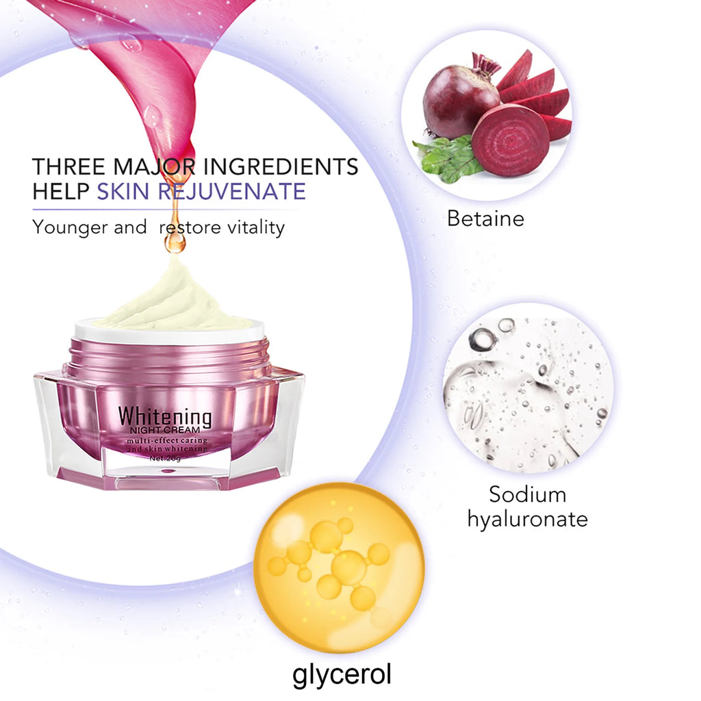 Lightenin Anti-Wrinkle Face Cream with Collagen, Hyaluronic Acid, Whitening Skin Care Women Facial Moisturizer Set