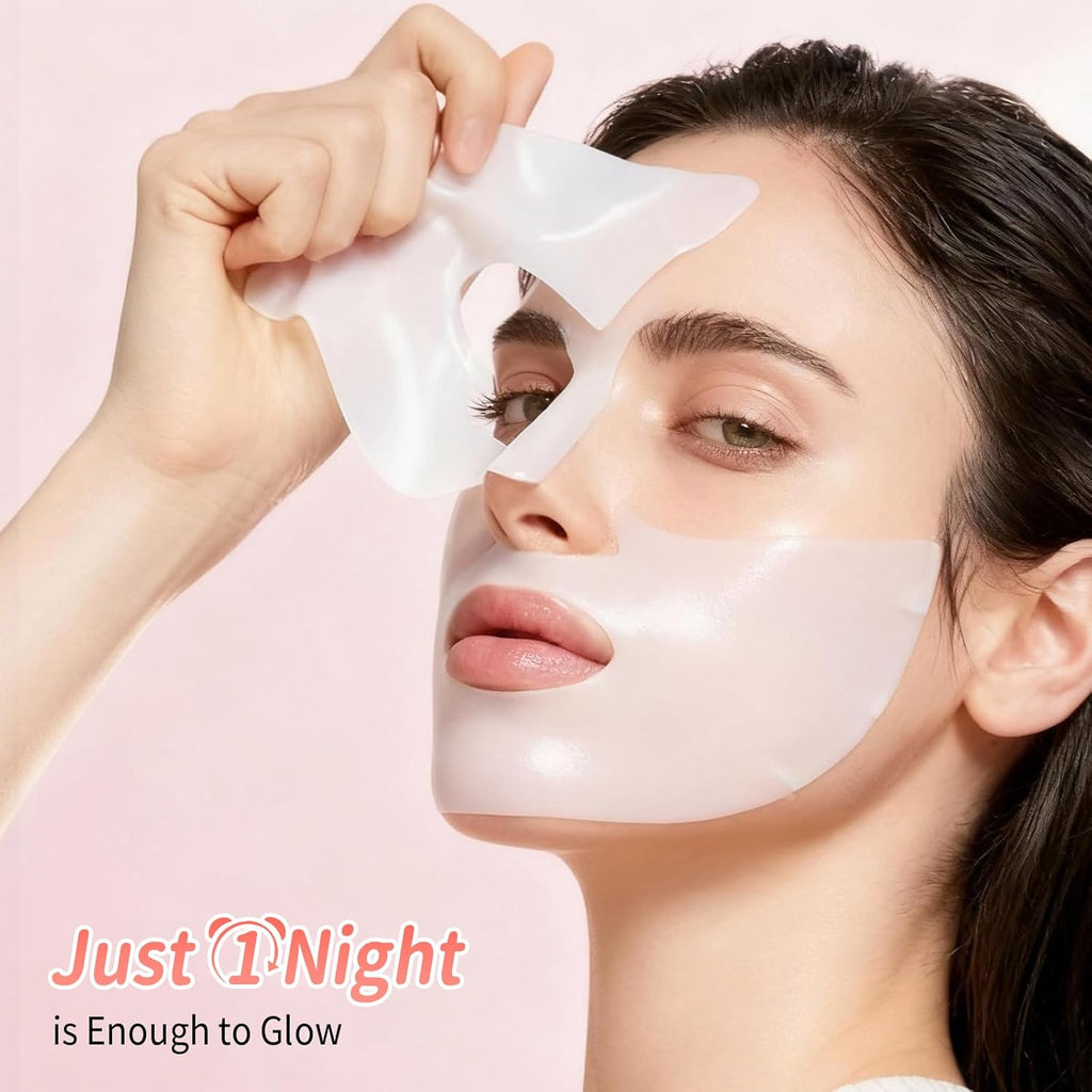 5 Pièces Bio-Collagen Real Deep Mask, Masque Collagene Visage Korean, Soins Pour Le Visage, Resserrement Des Pores, Traitement Des Rides