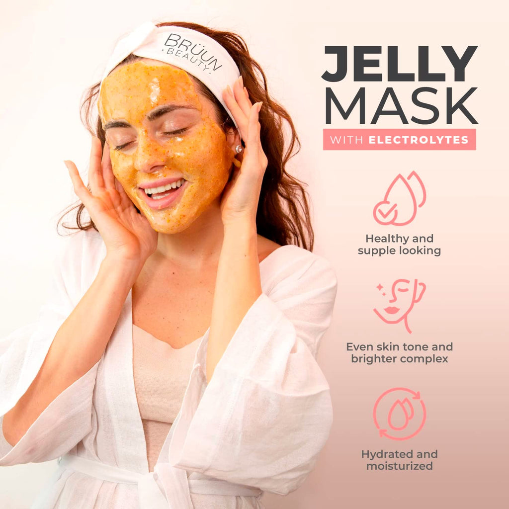 Jelly Mask Jar 24K Gold Mandelic AC Peel-Off Face Care Rubber Mask | 23 Fl Oz Skin Care Moisturizing Gel Mask Jar Spa Set