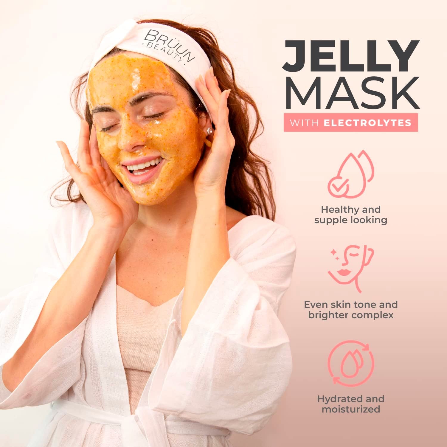 Jelly Mask Jar 24K Gold Mandelic AC Peel-Off Face Care Rubber Mask | 23 Fl Oz Skin Care Moisturizing Gel Mask Jar Spa Set