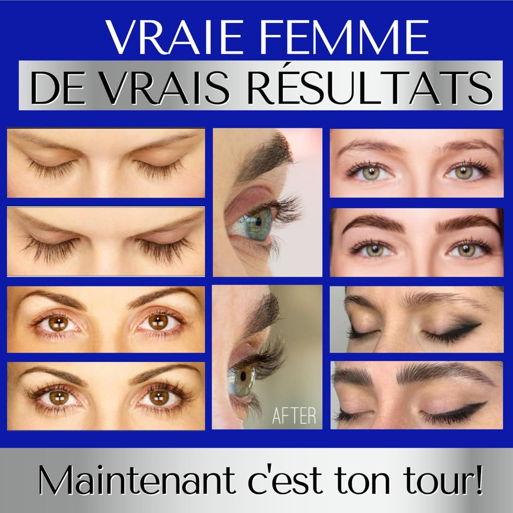 SERUM CILS CROISSANCE 3Ml + SERUM SOURCILS POUSSE 5Ml – Duo Sérum Naturel Croissance E Pour Regard Intense – Longueur Des Cils Et Densité Des Sourcils – Femmes Et Hommes –